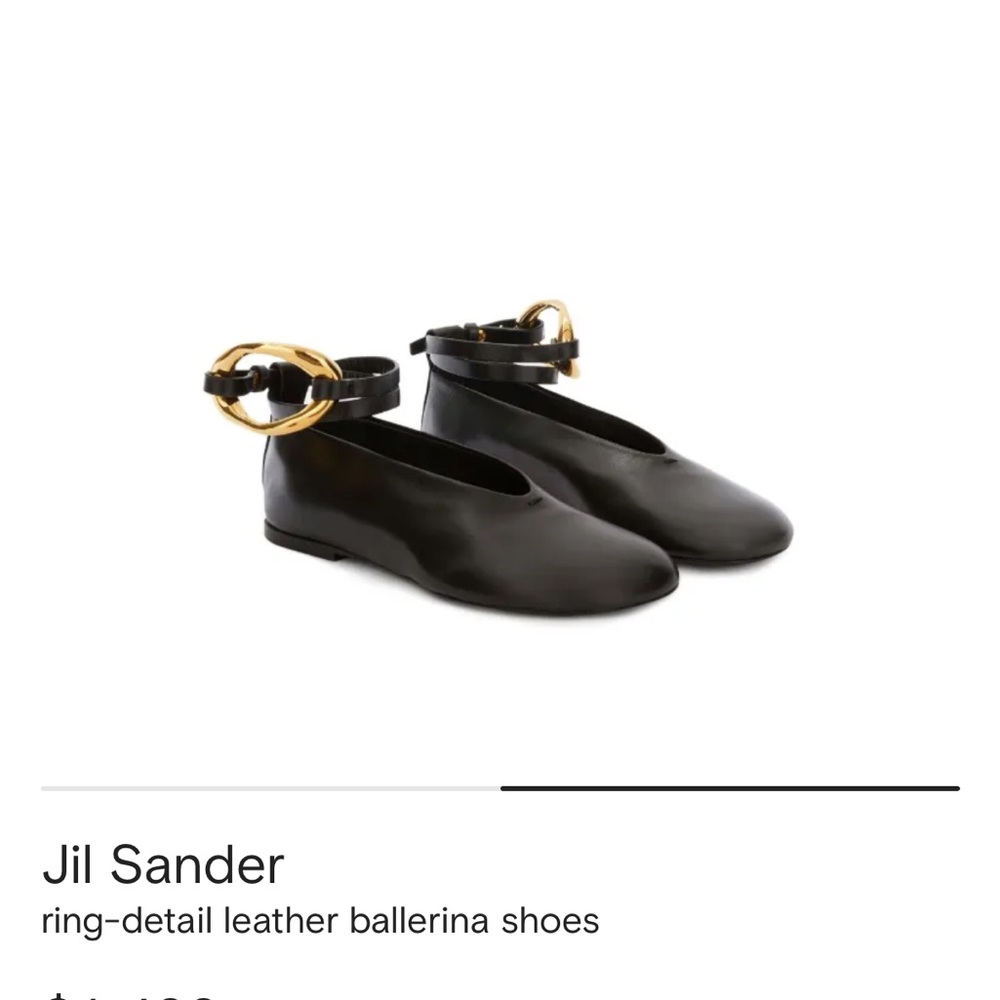 Jil Sander Black Flats with Sleek Design